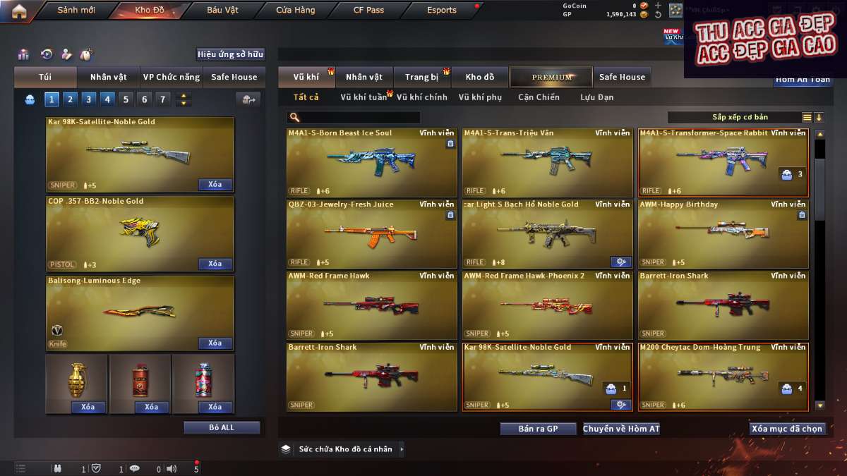shop acc cf uy tin gia re